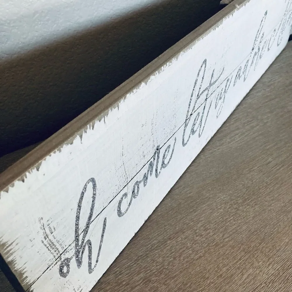 NWT Rustic Wood Plank Christmas Wall Decor